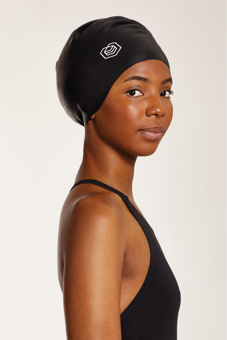 Gorro de natación voluminoso Soul Cap para adultos - Negro 3/7