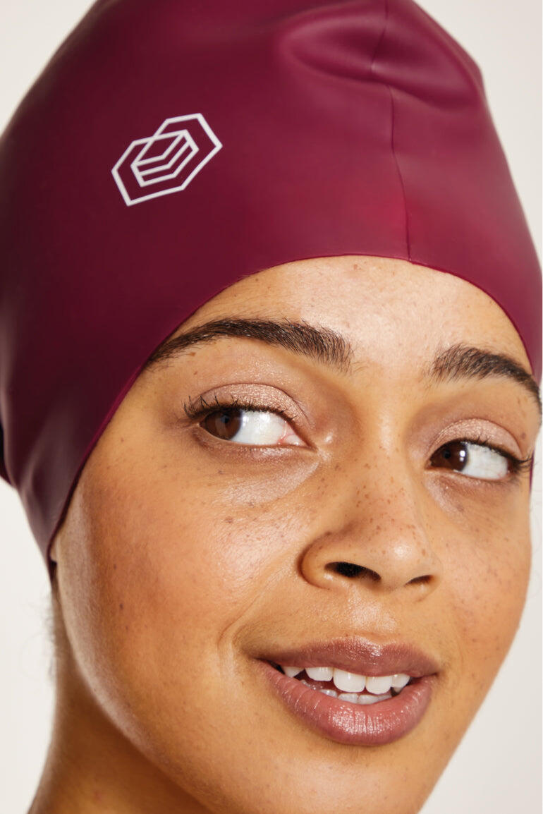 Touca de natação Soul Cap volumosa para adultos - Bordô 3/7