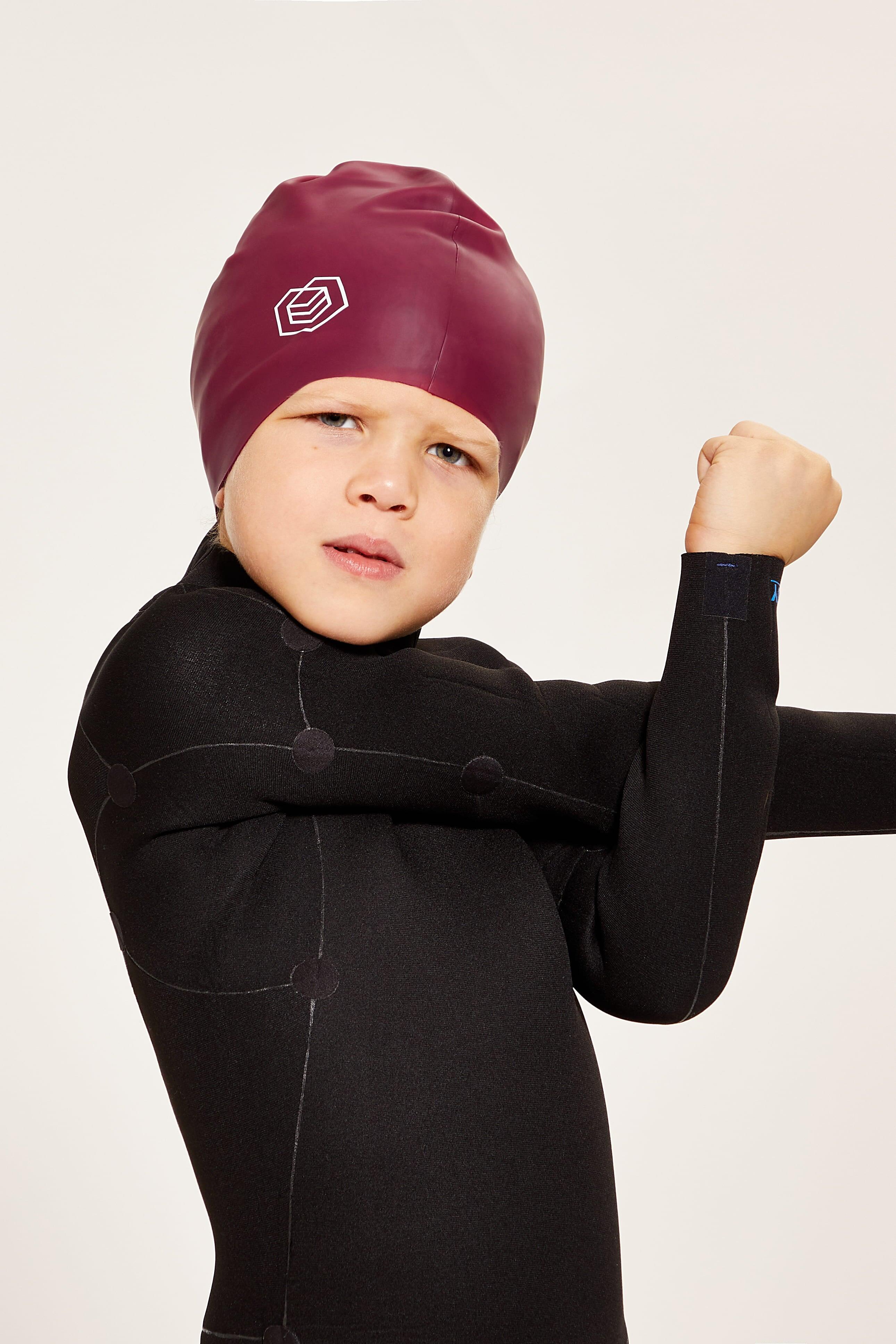 Touca de Natação Soul Cap Kids Voluminosa - Bordô 5/7