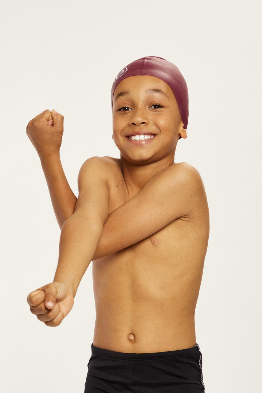 Soul Cap Kids Regular Zwemcap - Bordeaux 5/7