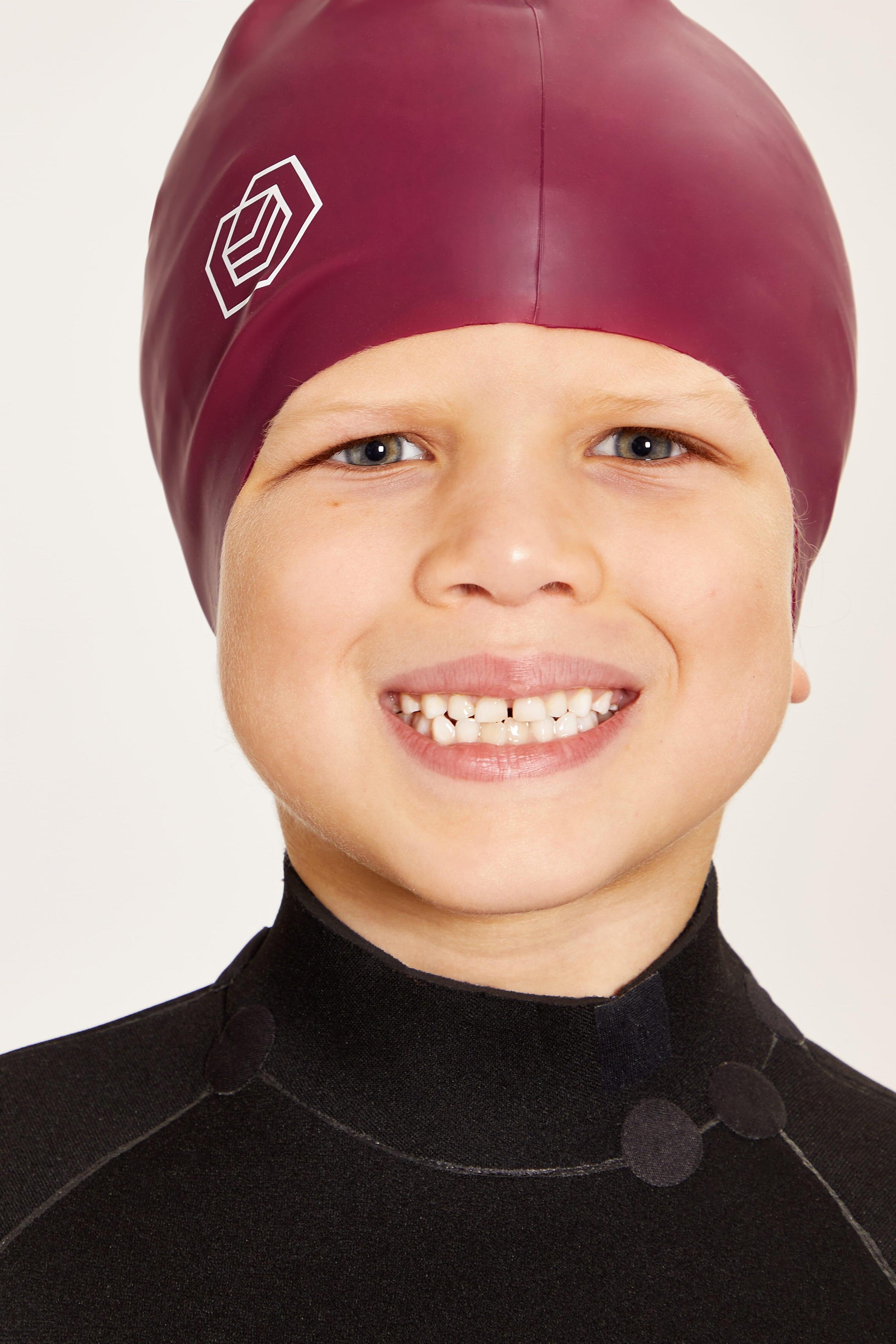 Touca de Natação Soul Cap Kids Voluminosa - Bordô 4/7