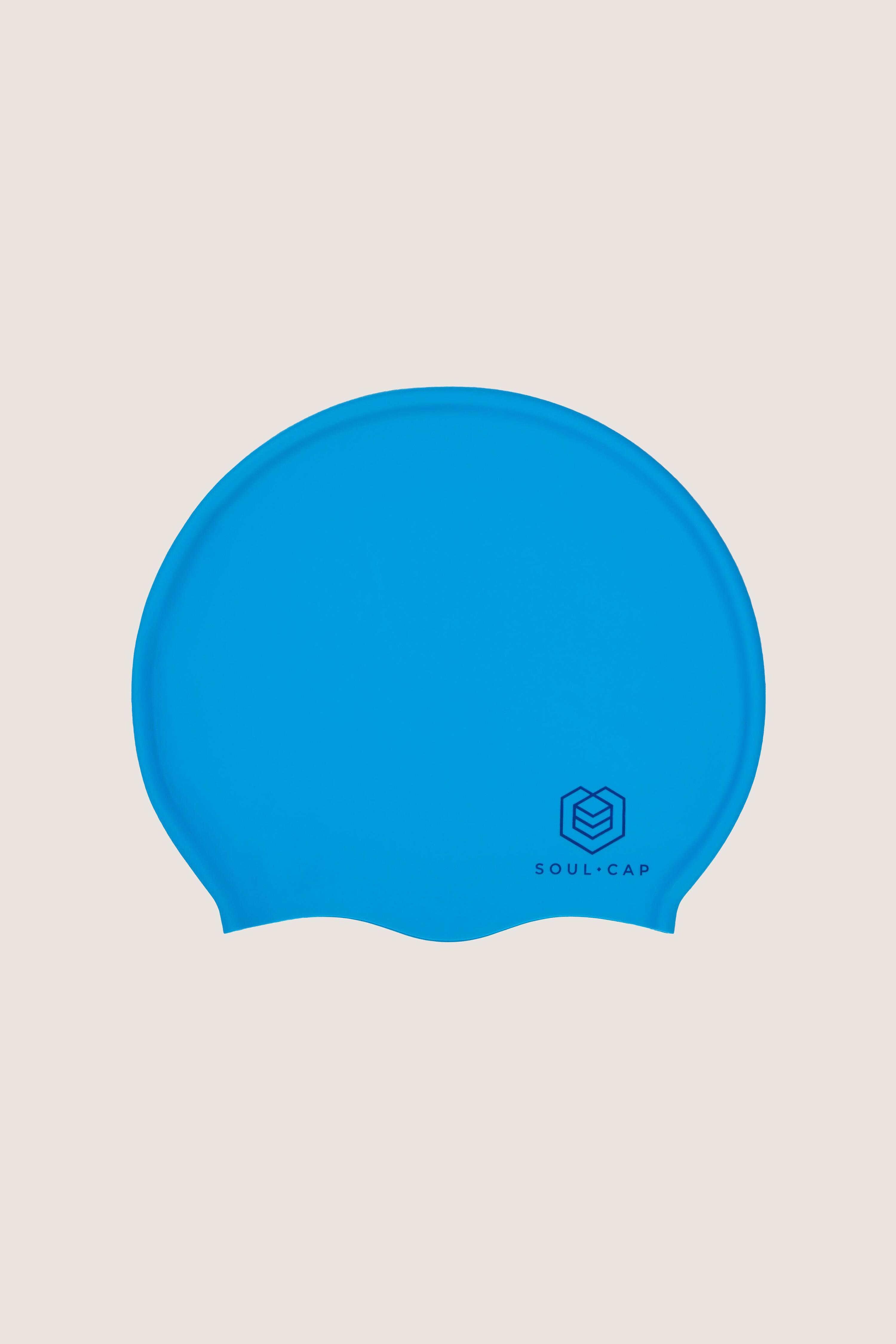 Soul Caps Kids Voluminous Zwemcap van siliconen - One Size - Middenblauw 6/7