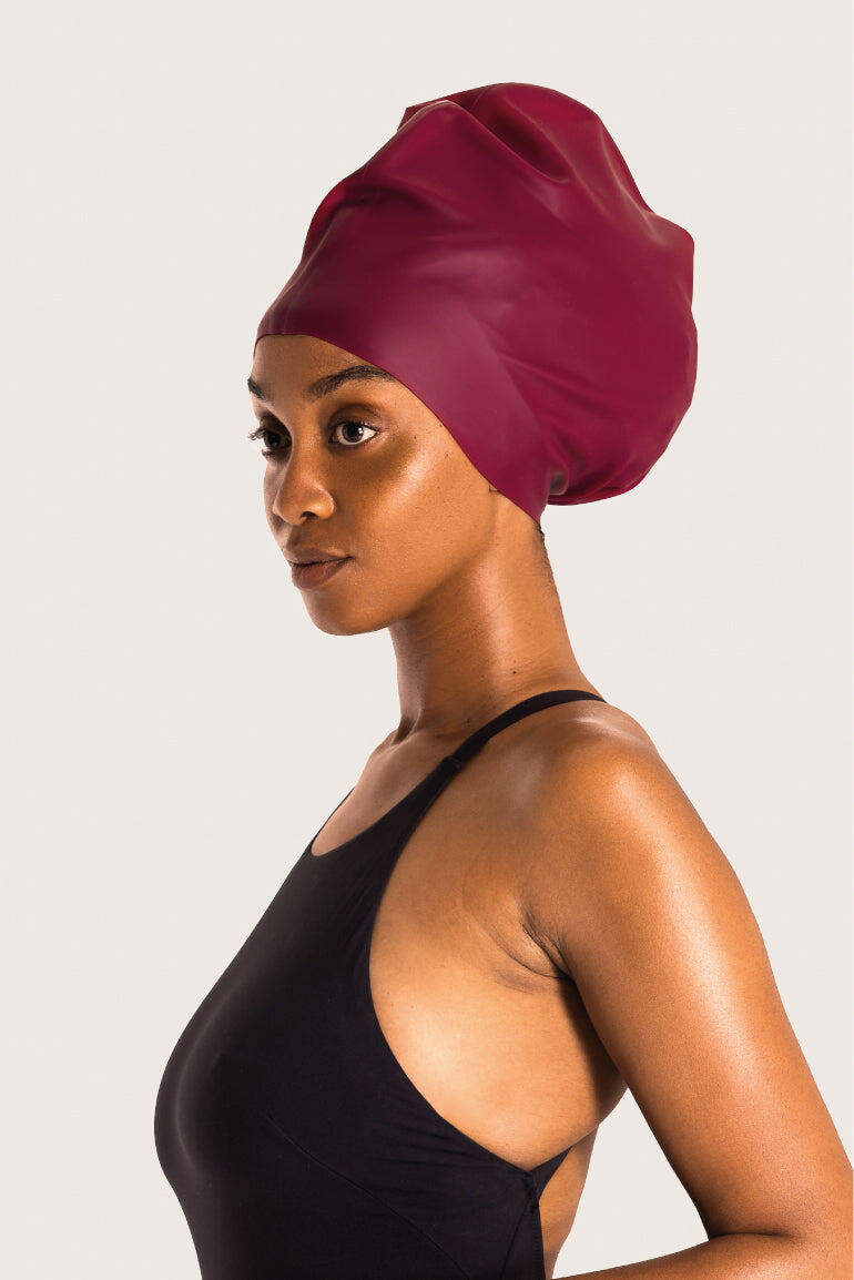 Cuffia da Nuoto Voluminosa Soul Cap per Adulti - Bordeaux - Taglia Unica 3/7