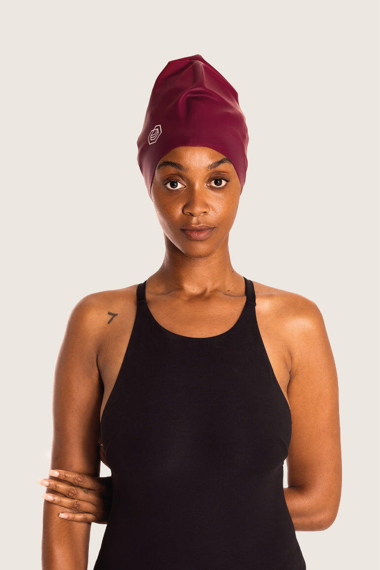 Cuffia da Nuoto Voluminosa Soul Cap per Adulti - Bordeaux - Taglia Unica 4/7