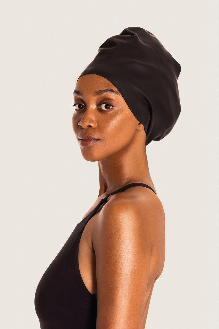 Soul Cap volumineuze siliconen zwemkap voor volwassenen - Zwart 4/7