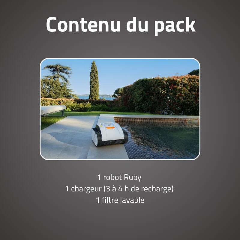 Bestway Robot piscine autonome Ruby - nettoyage fond et parois - 8x4 m max 5/7