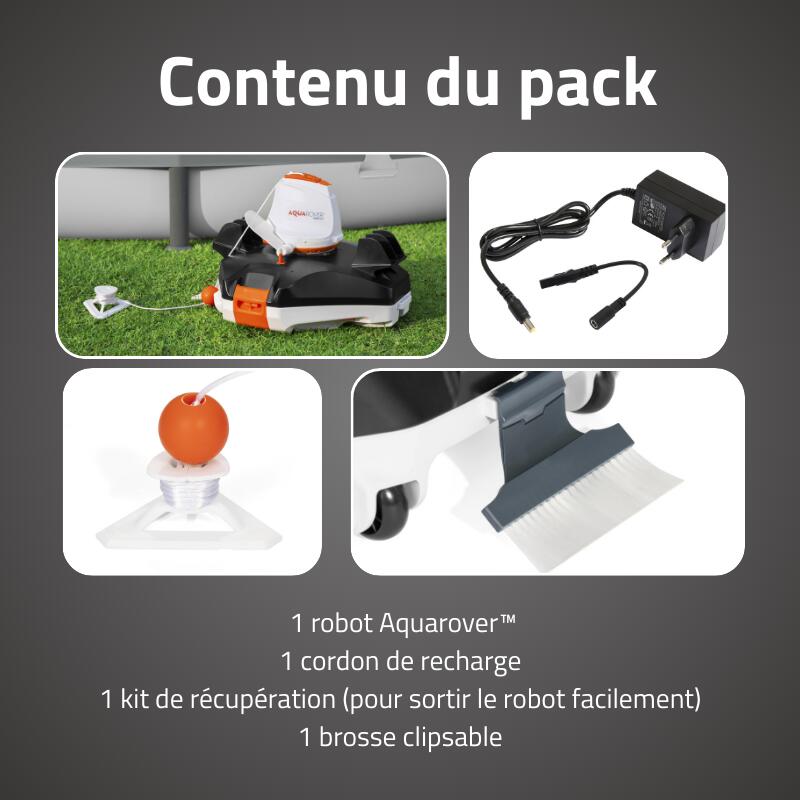 Bestway Robot piscine sans fil AquaRover nettoyage fond plat max 45m² max 5/7