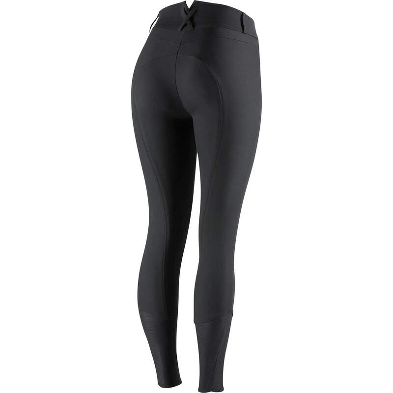 Pantaloni echitație Horze Angelina cu basane din piele extensibilă