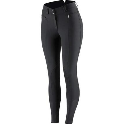 Pantalon équitation léger à basanes en cuir extensible femme Horze Angelina