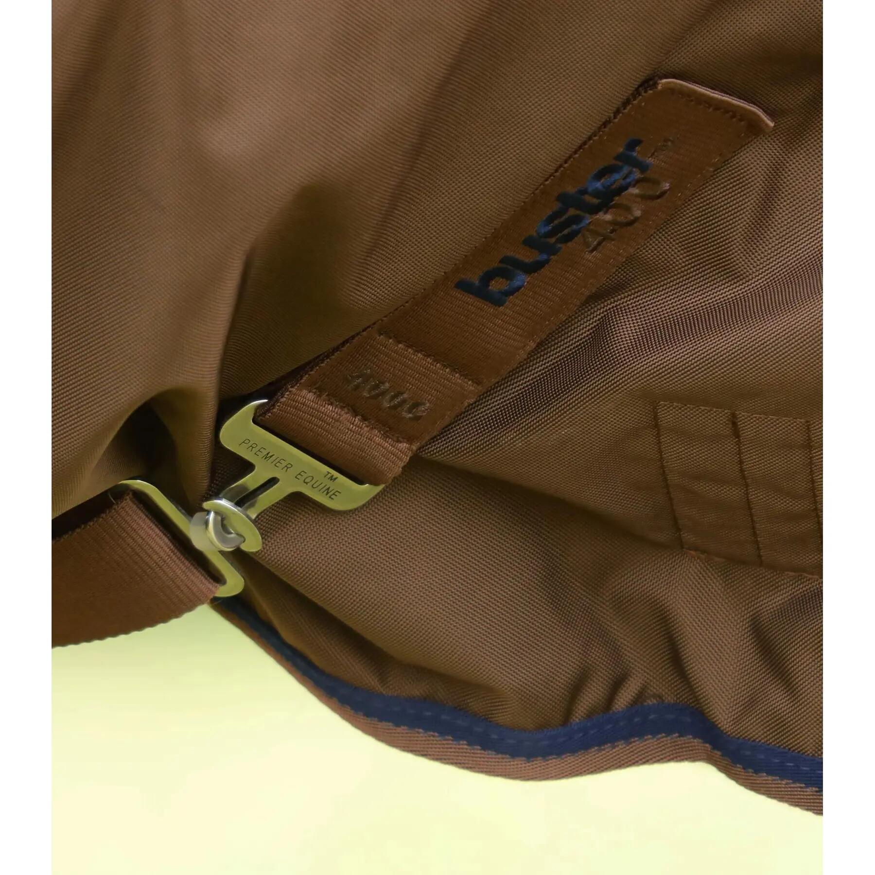 Coperta impermeabile per cavalli con copricollo Premier Equine Buster 400 g 4/5
