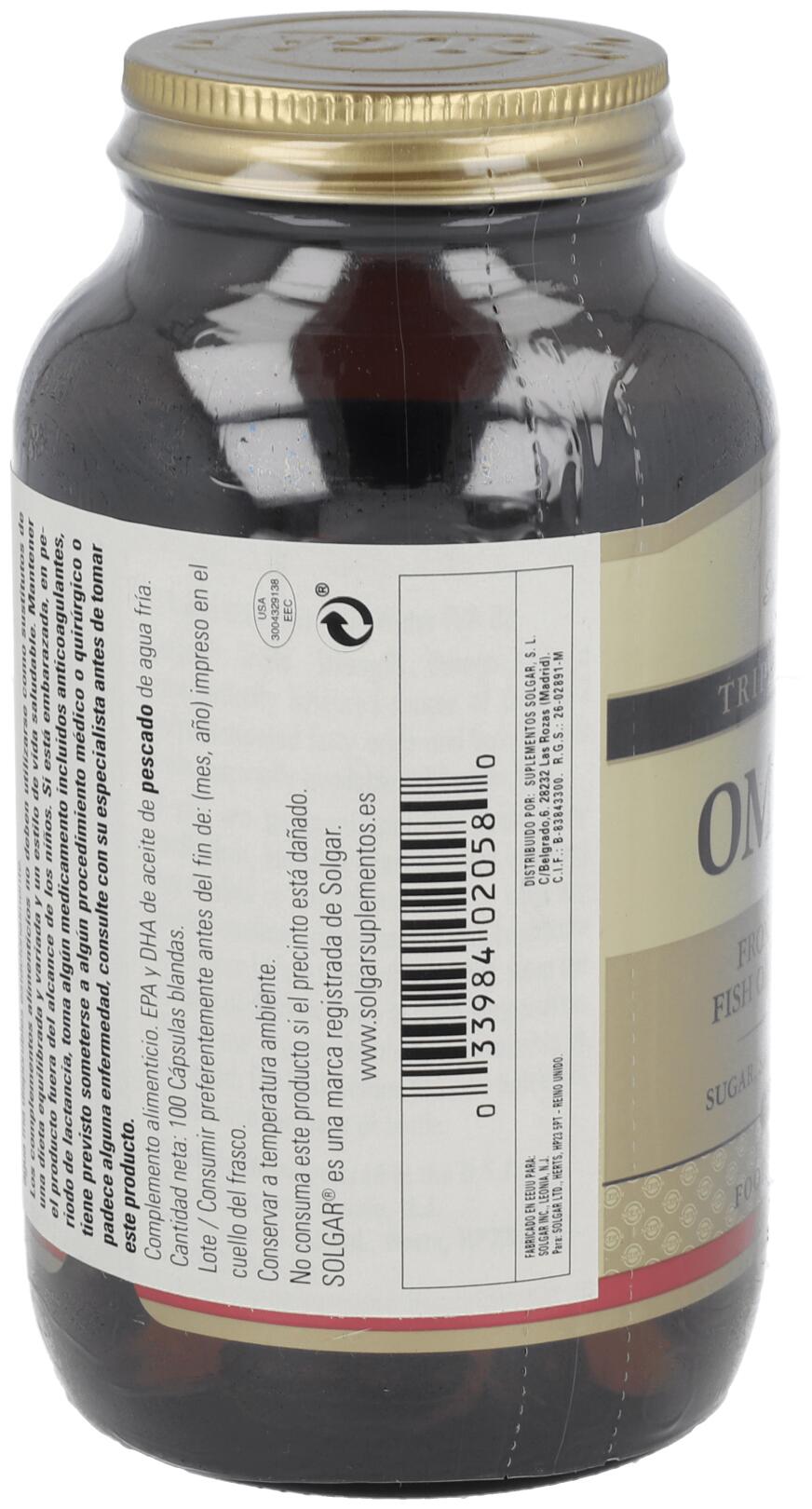 Omega 3 Triple Concentración 100 Cápsulas Blandas 3/3