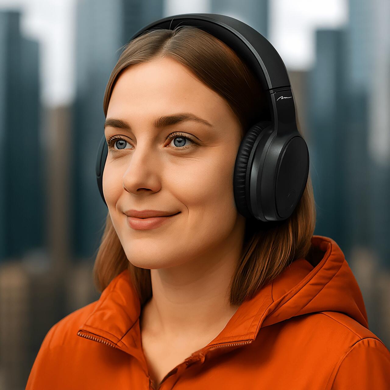 Słuchawki bezprzewodowe nauszne MT3611 BT 5.3 USB-C aktywne wyciszanie 3/6