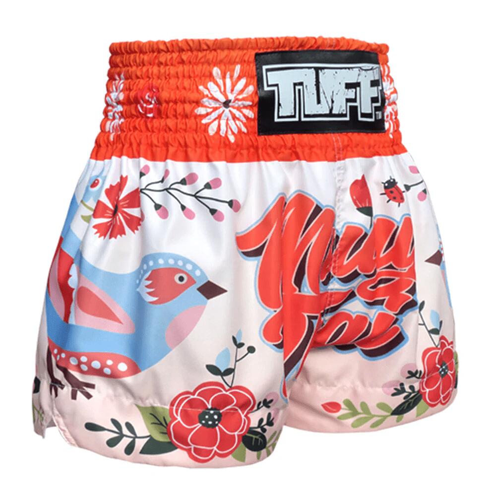 Spodenki treningowe TUFF Orange Pastel Birds Pattern 2/6