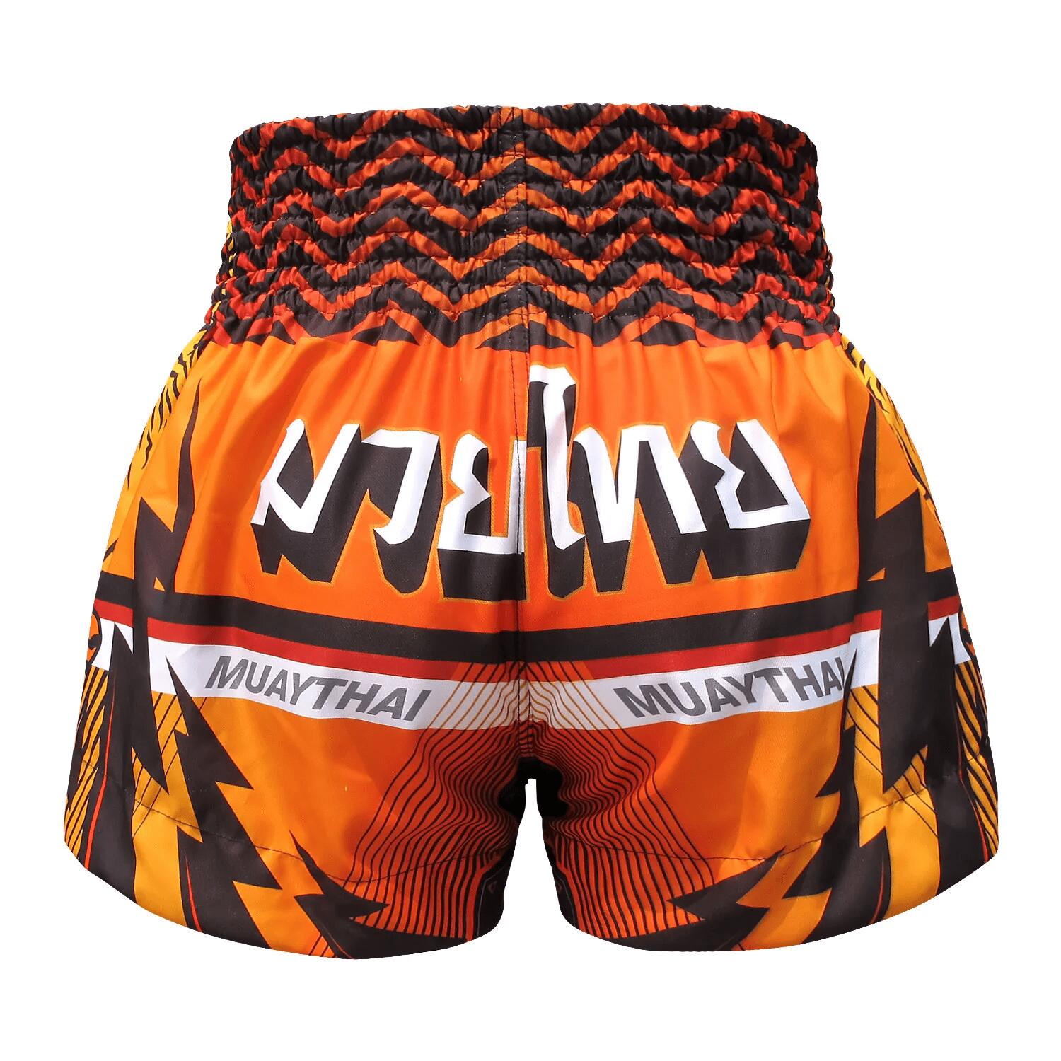 Spodenki treningowe TUFF Orange With Black Thunderbolt & Double Tiger 3/6