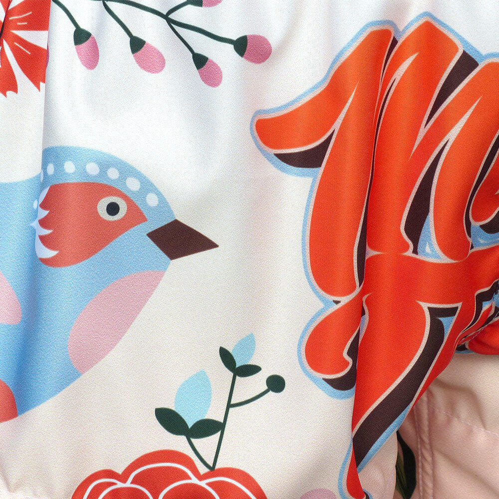 Spodenki treningowe TUFF Orange Pastel Birds Pattern 5/6