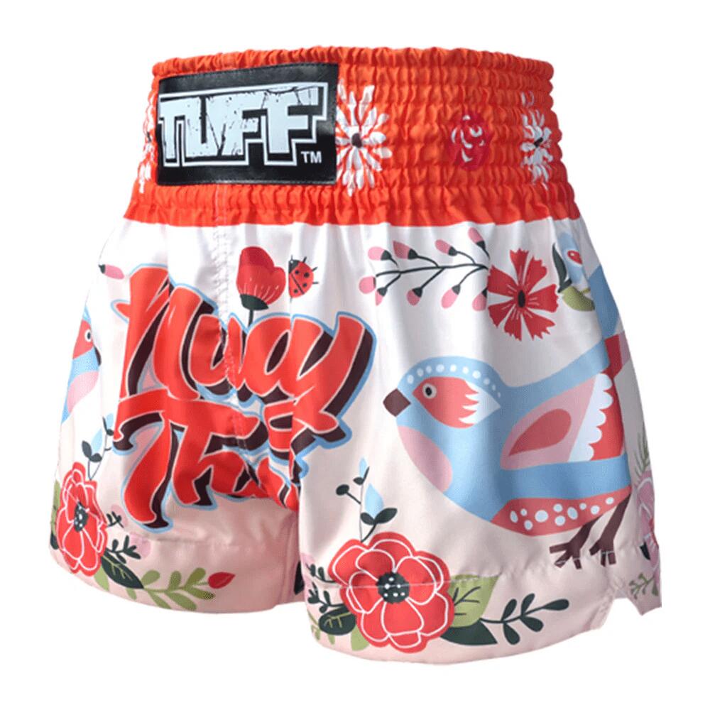 Spodenki treningowe TUFF Orange Pastel Birds Pattern 4/6