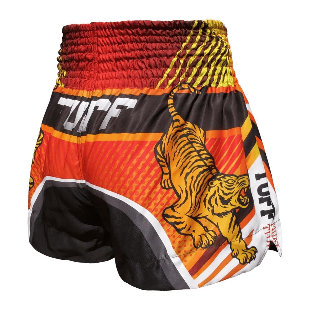 Spodenki treningowe TUFF Red With Double Tiger 3/4