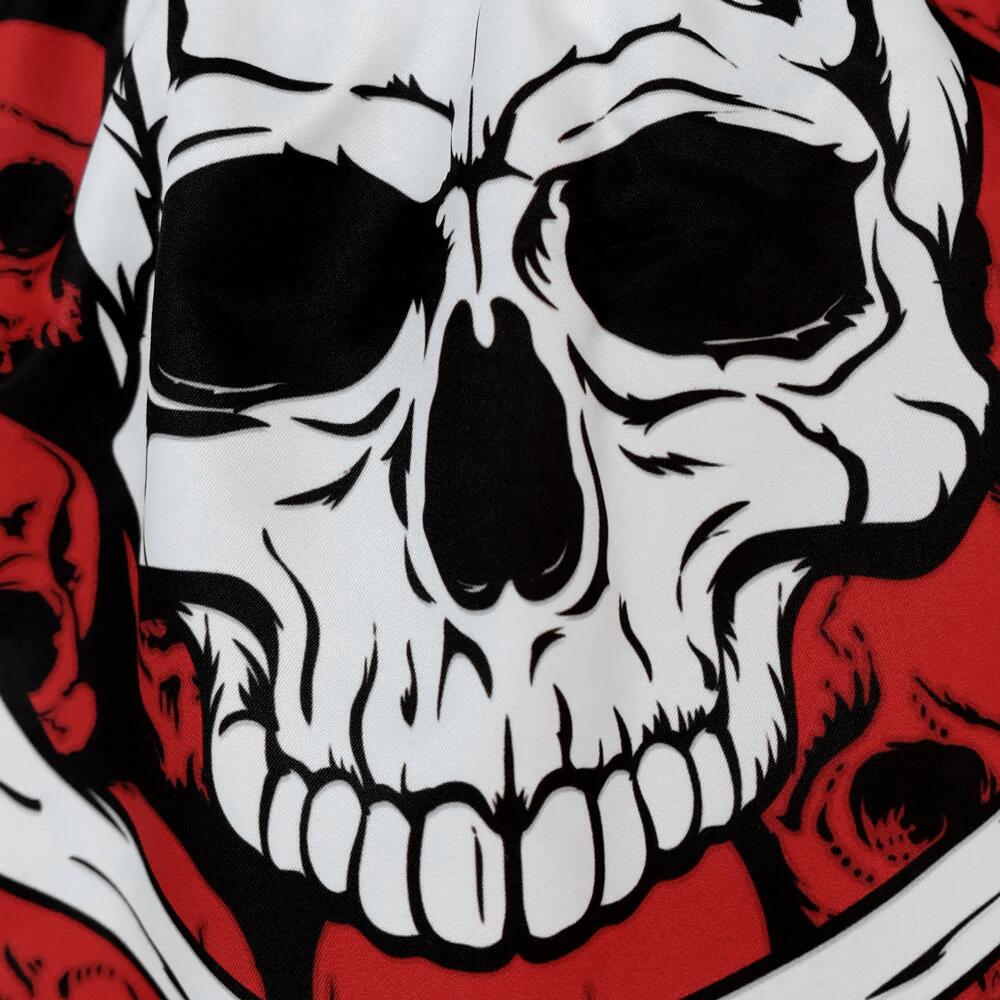 Spodenki treningowe TUFF Battalion Skull in Red 5/6