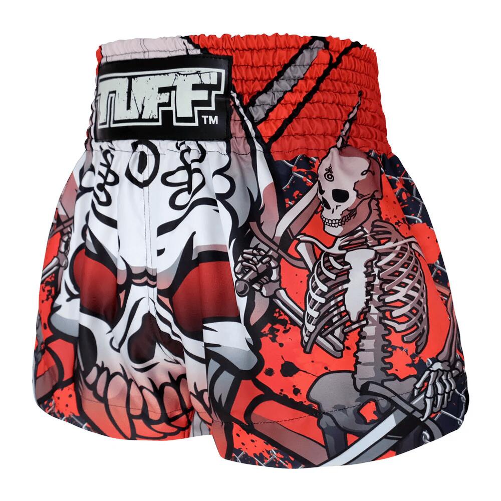 Spodenki treningowe TUFF Black Double Skeleton With Devil Skull 5/6