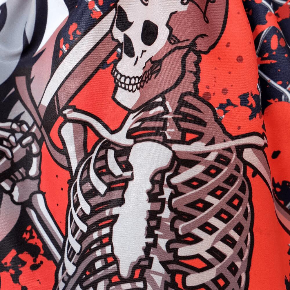 Spodenki treningowe TUFF Black Double Skeleton With Devil Skull 4/6