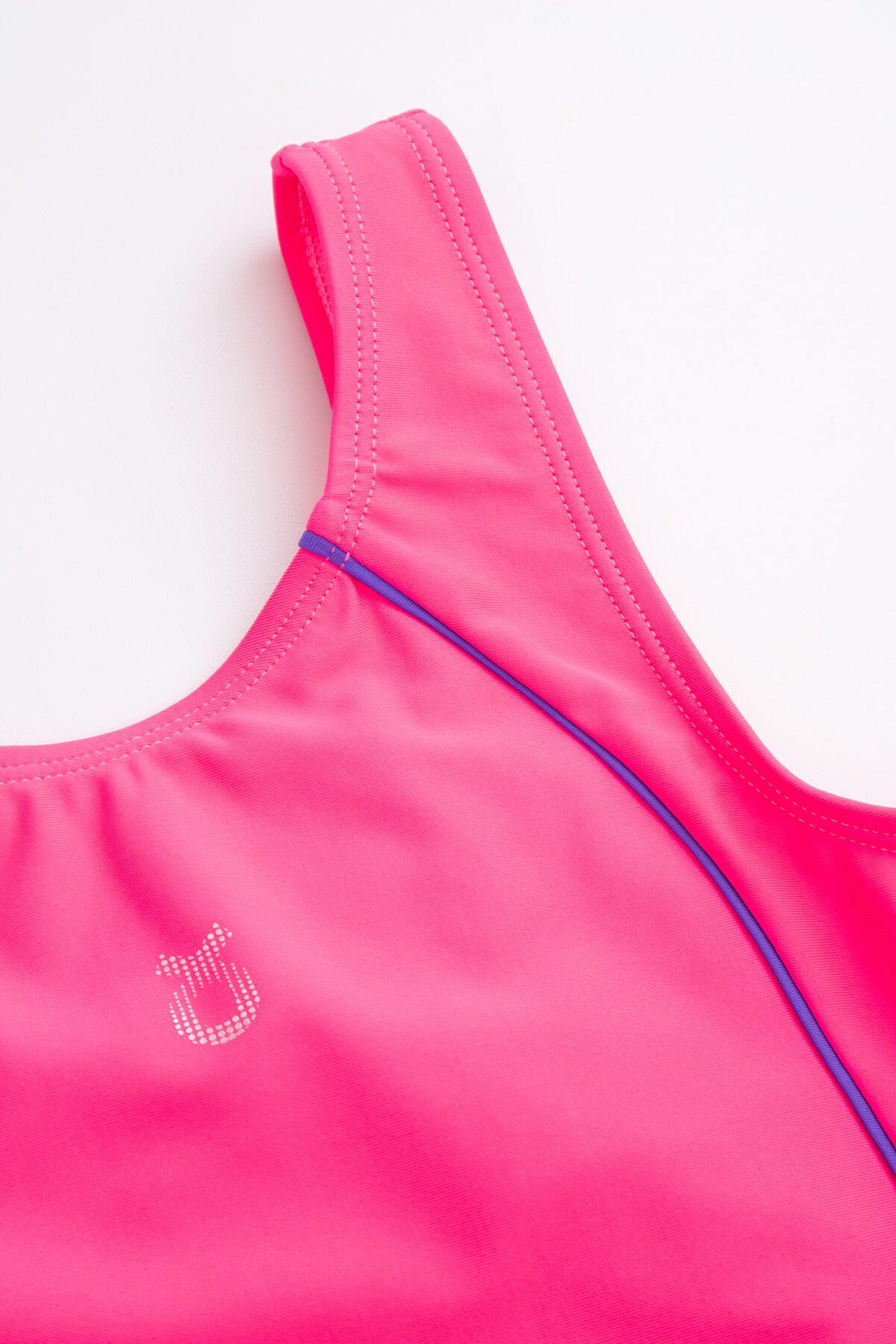 Mädchen Badeanzug Surfen  WL6 Rosa 3/5
