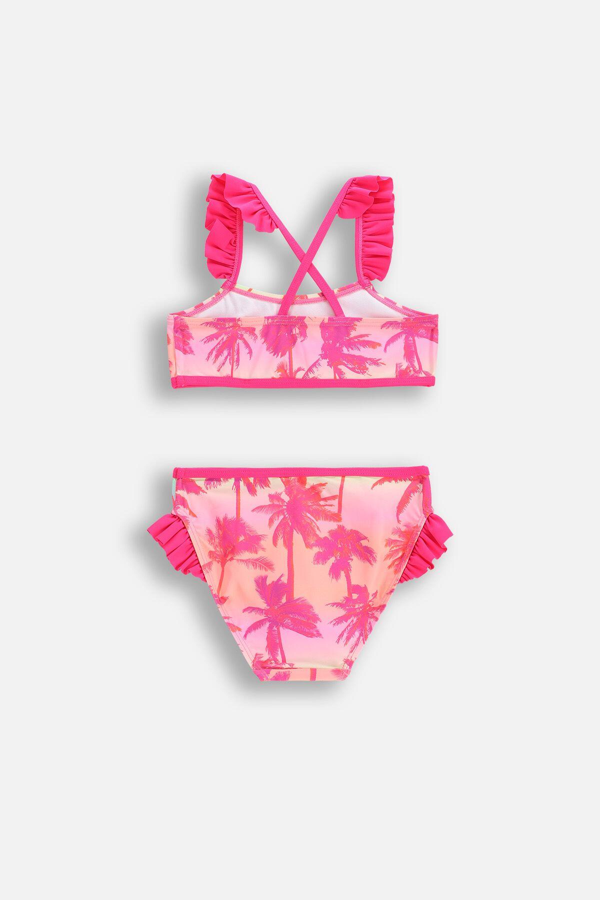 Mädchen Bikini-Set Surfen WL6 gekreuzte Träger rosa 2/4