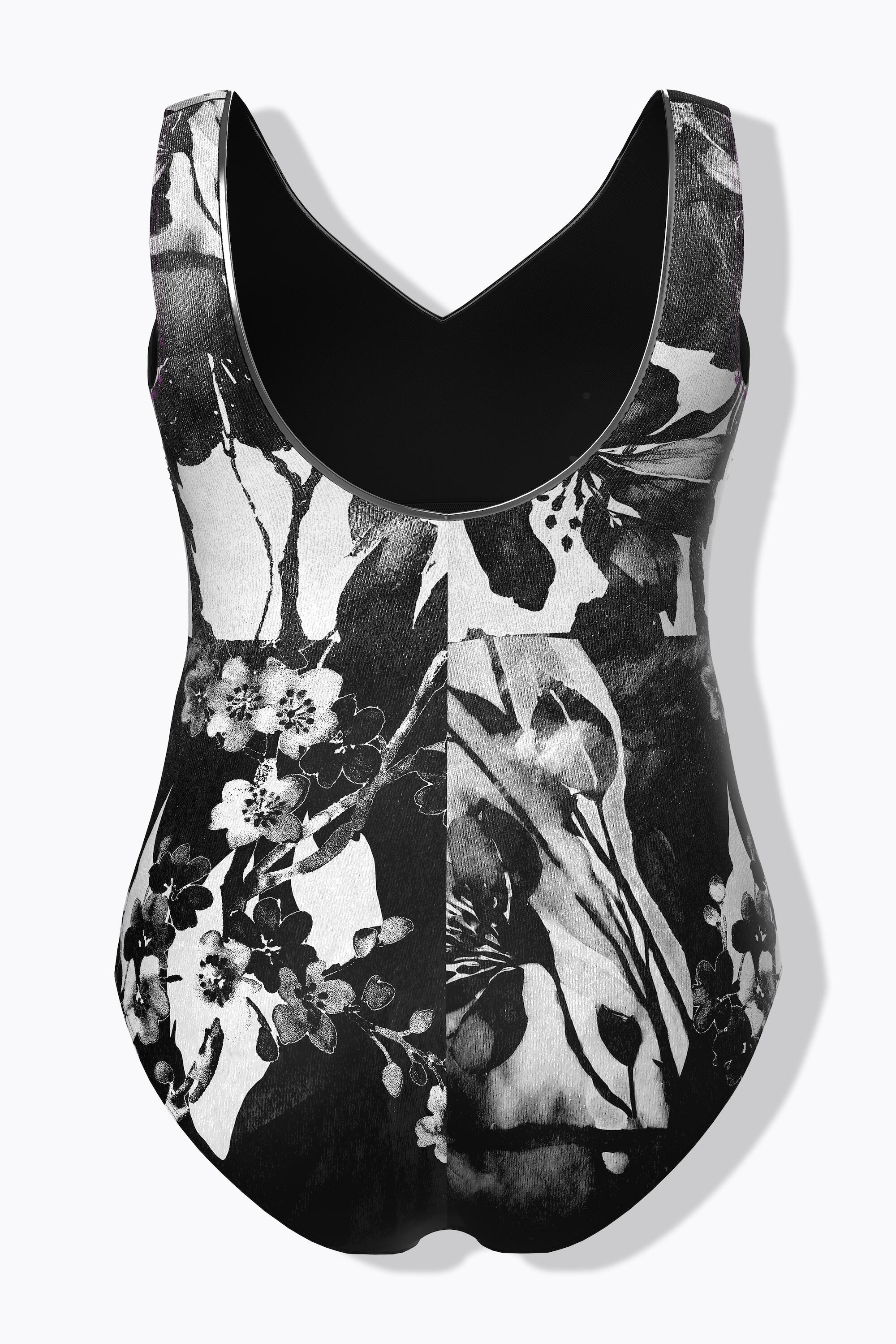 Femme Maillot de bain sans bonnets souples liseré scintillant et décolleté en V 7/7