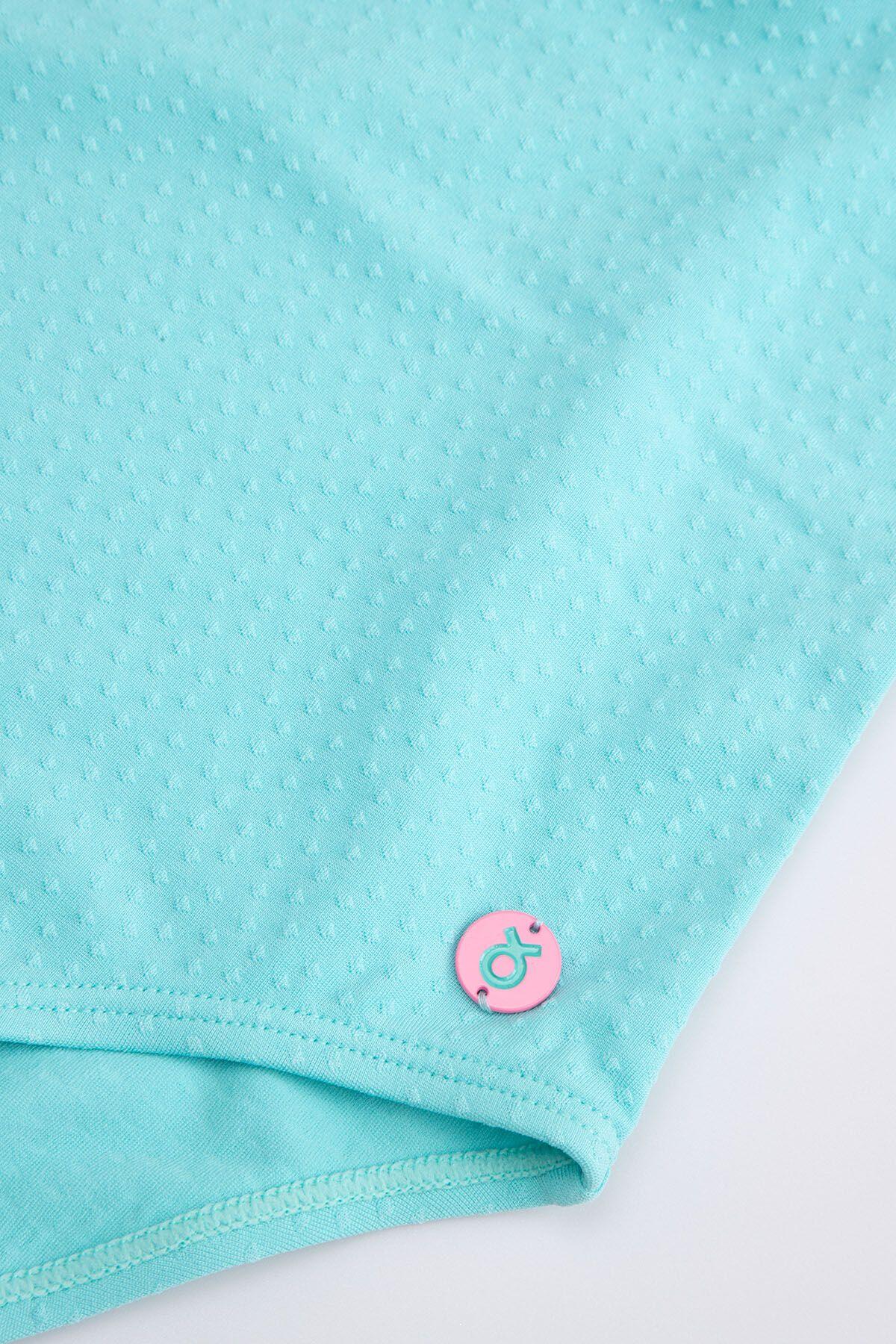 Maillot de bain de natation 1 pièce Fille enfant WL6 turquoise 4/4
