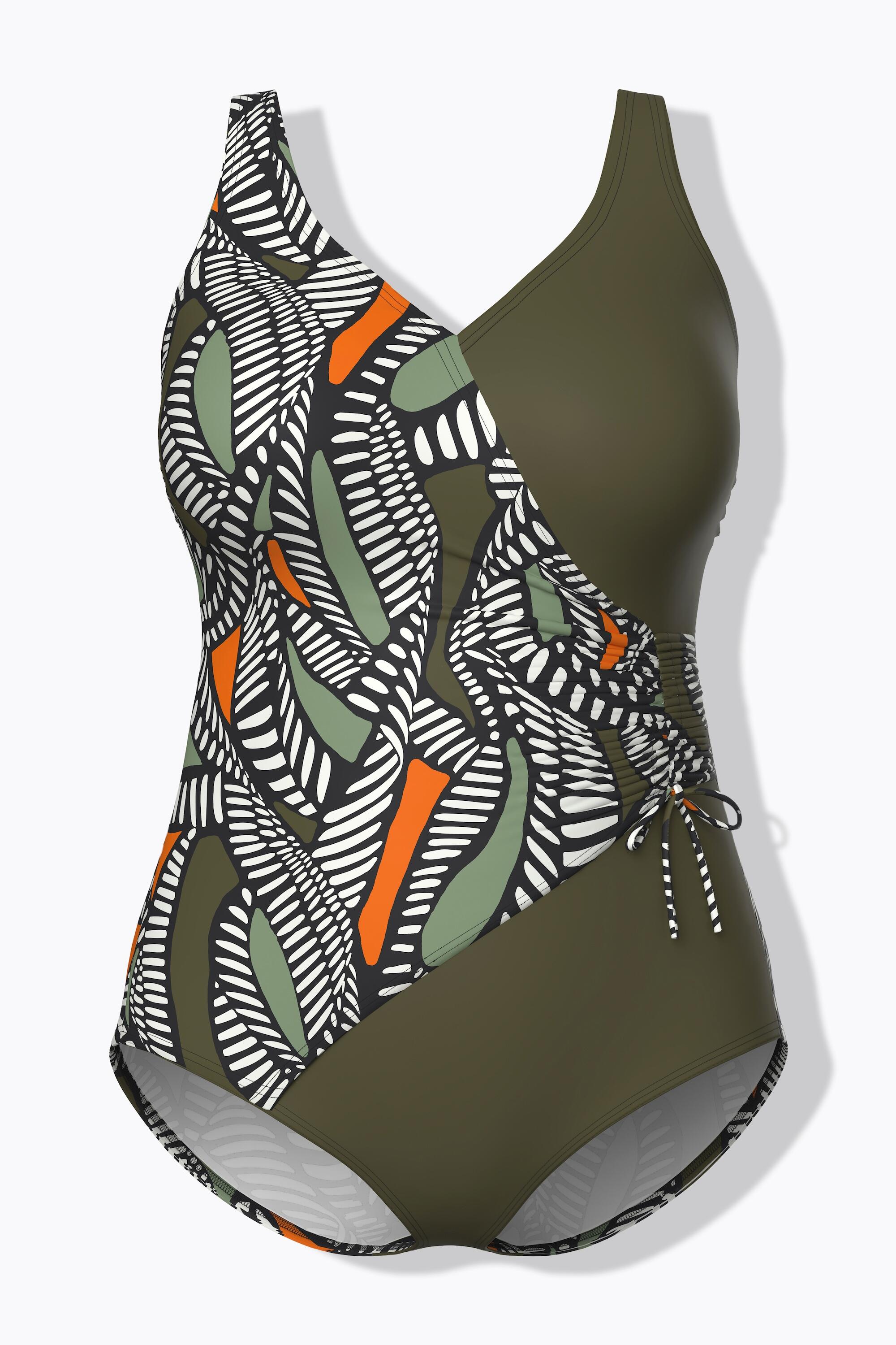 Dames Badpak wikkeleffect zachte cups sierbandjes 6/7
