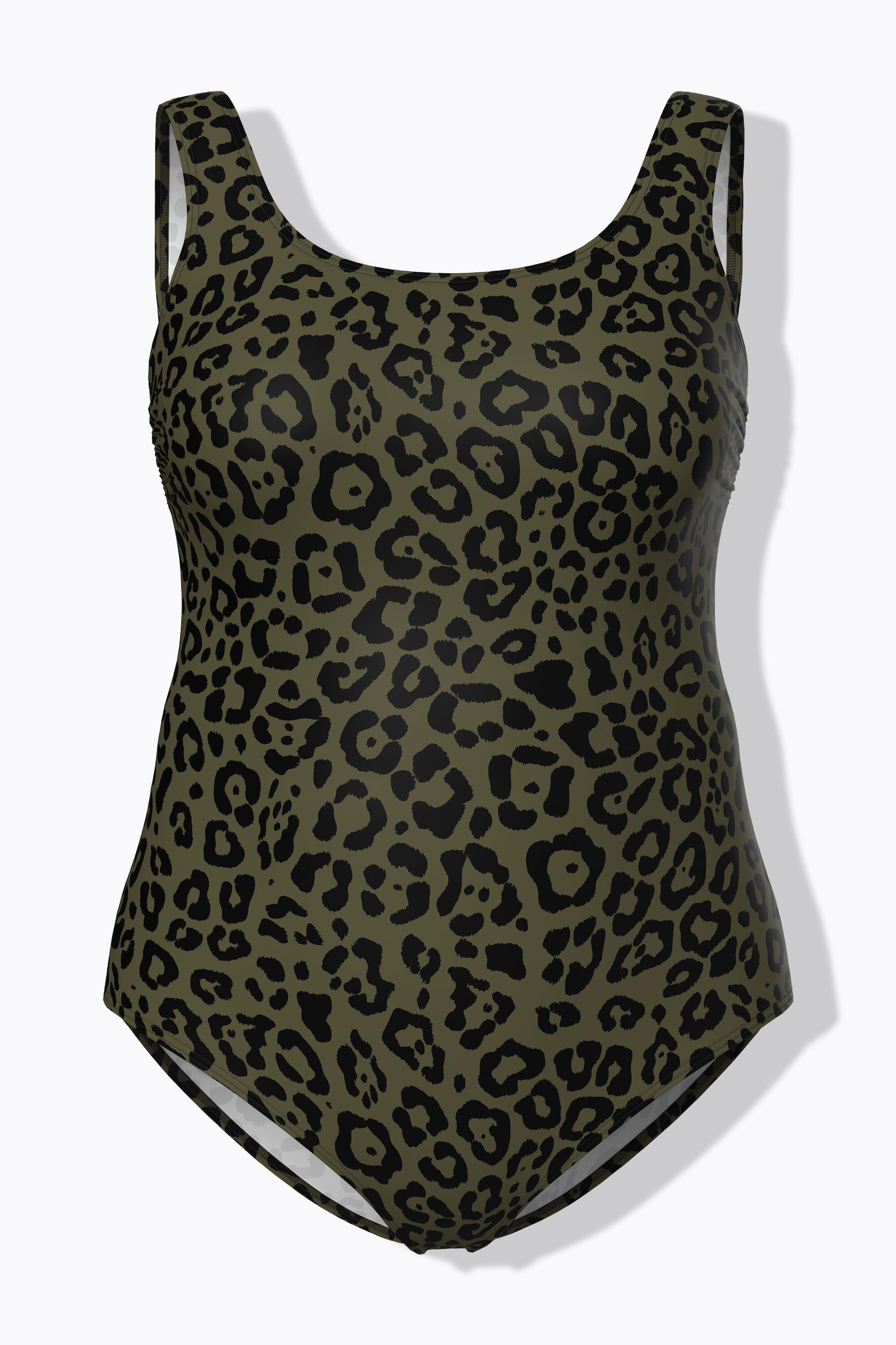 Femme Maillot de bain sans bonnets souples décolleté rond et motif léopard 6/7