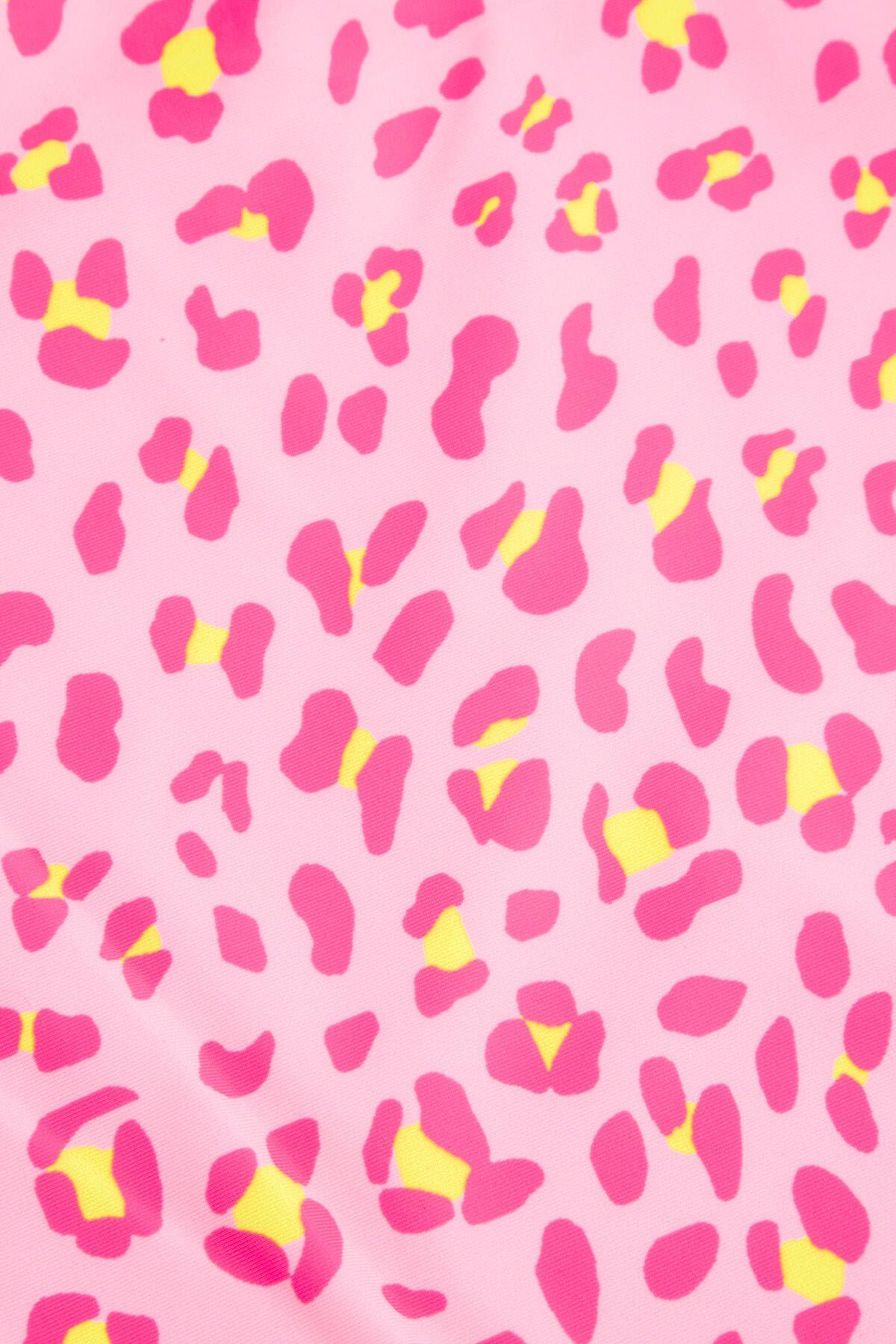 Meisjesbadpak voor zwemmen WL6 roze 4/4