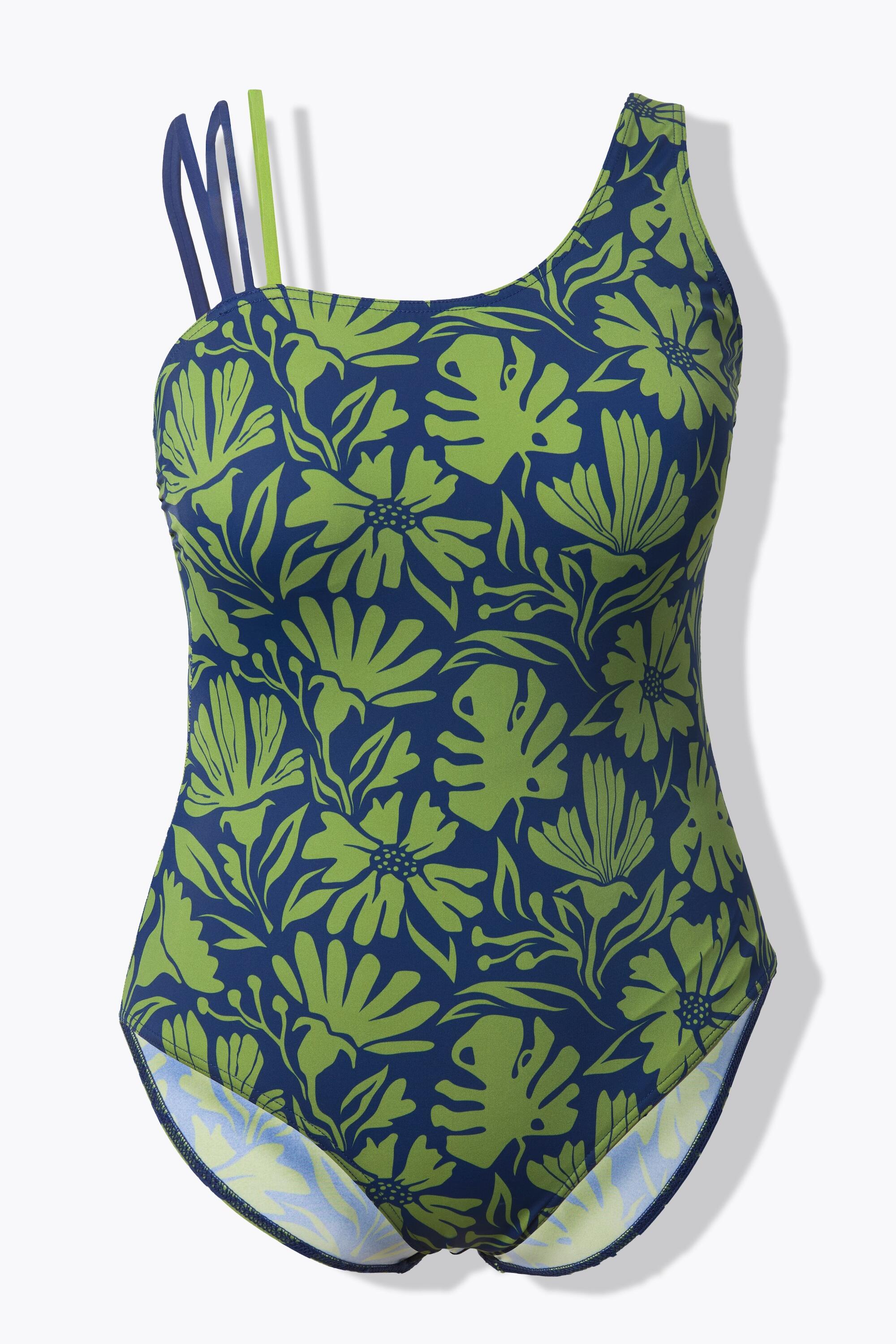 Femme Maillot de bain à fleurs avec bonnets souples et décolleté rond 6/7