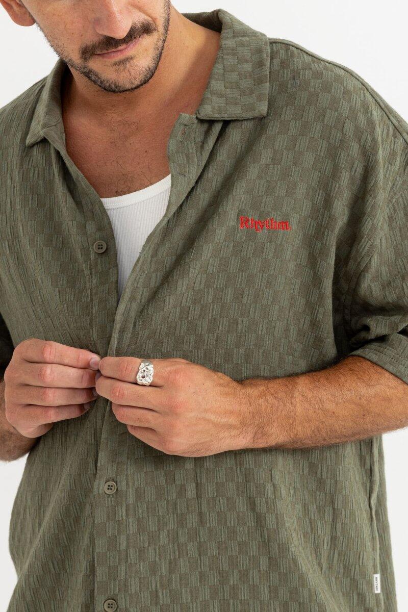 Camisa Hombre Wash Check Relaxed SS 4/7