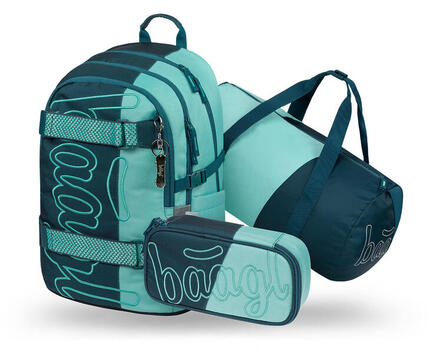 Skate Dual Schulrucksack-Set 3tlg.: Schulrucksack, Federmäppchen, Sporttasche