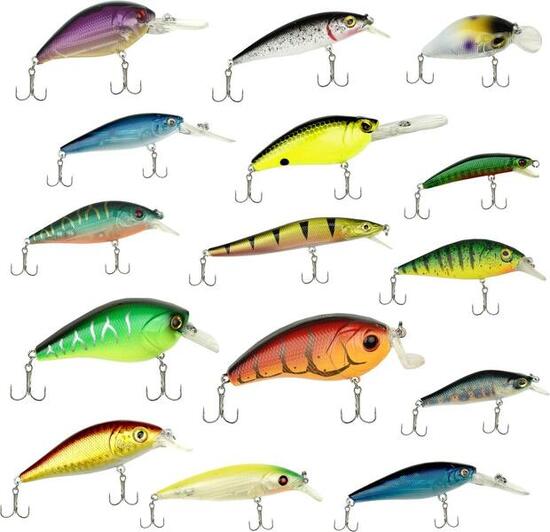 Set leurres crankbait 15pcs carnassier