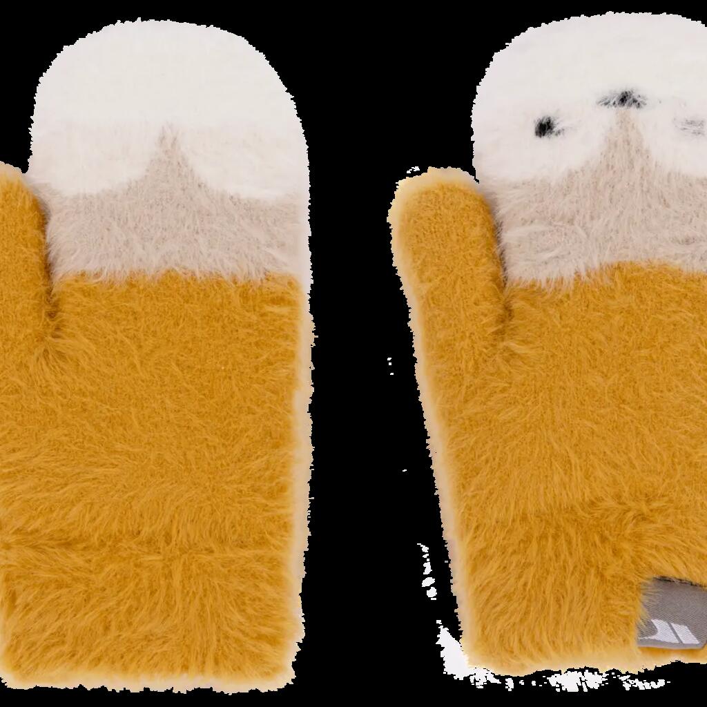 Trespass Hillside Kids Knitted Mittens Honeybee, Fur-Pile Lined, Fitted Cuff