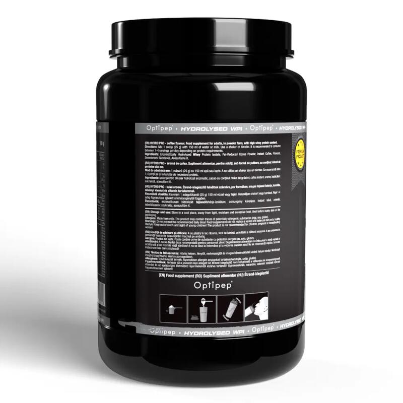 Hydro Pro - zer hidrolizat +86% proteine, Cafea, 900g