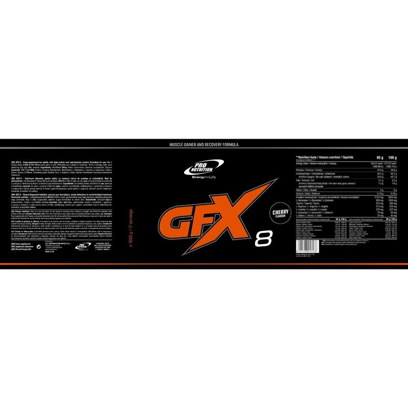 Mix proteic pentru creștere rapidă, GFX-8, Cireșe, 1500g