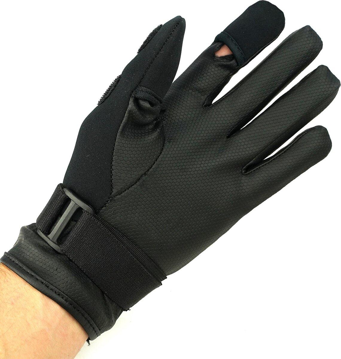 Gants néoprène noir M pouce et doigt ouverts 2/3