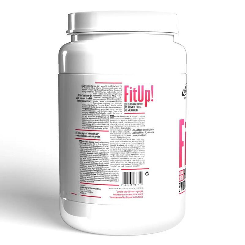 Concentrat proteic din zer, FitUp!, Zmeură, 900g