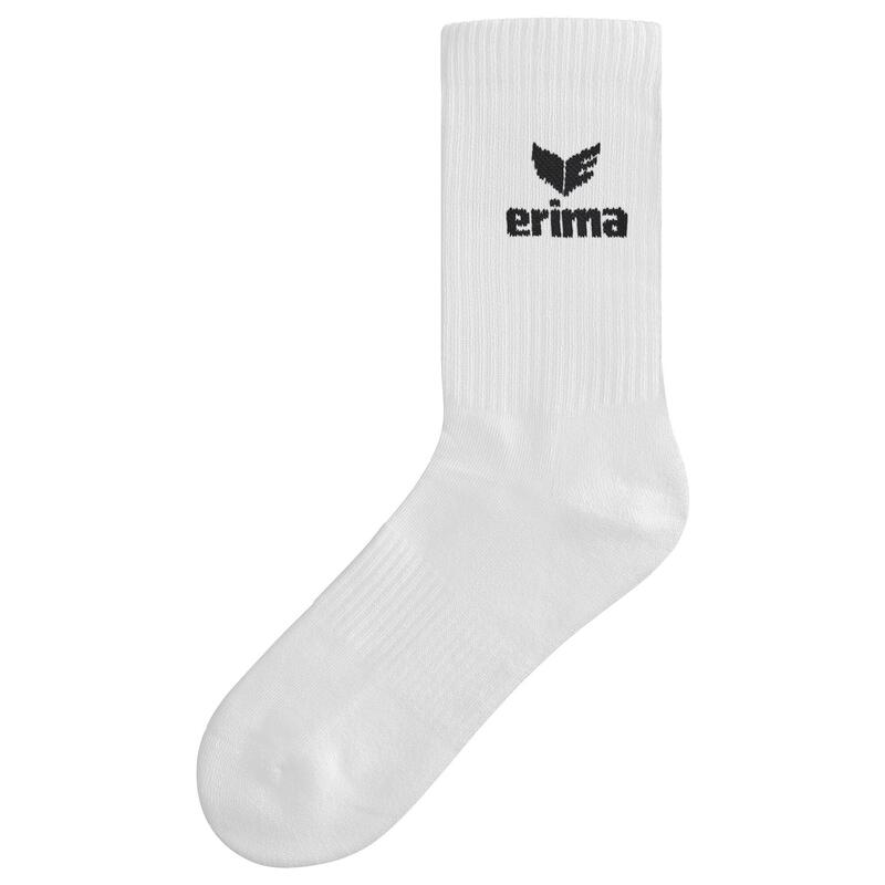 Pachet de 3 șosete sport Erima alb