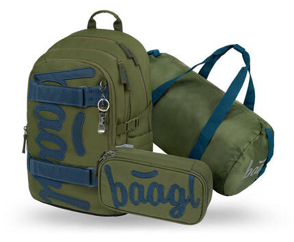 Skate Dual Schulrucksack-Set 3tlg.: Schulrucksack, Federmäppchen, Sporttasche