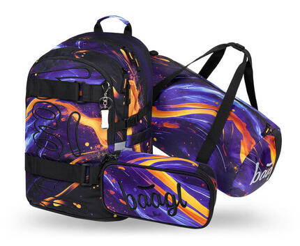 Skate Dual Schulrucksack-Set 3tlg.: Schulrucksack, Federmäppchen, Sporttasche