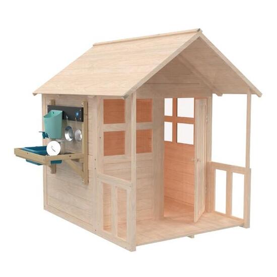 Maisonnette avec plancher, véranda et cuisine BOUTON D'OR COTTAGE bois FSC®