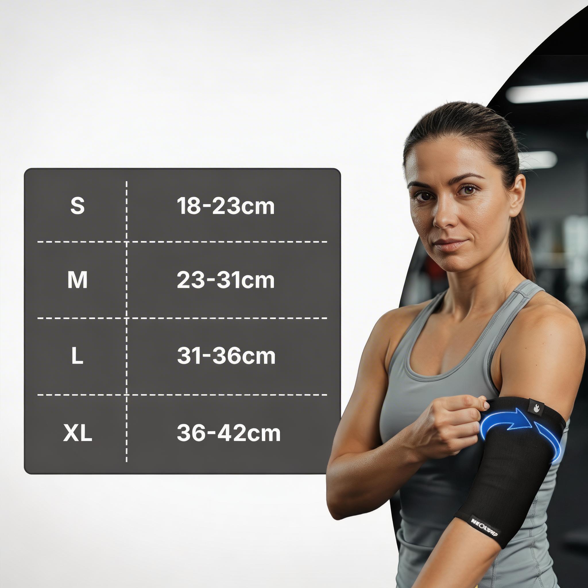 Profi Ellenbogenbandage Größe M für Kraftsport bei Dips & Calisthenics Training 5/5