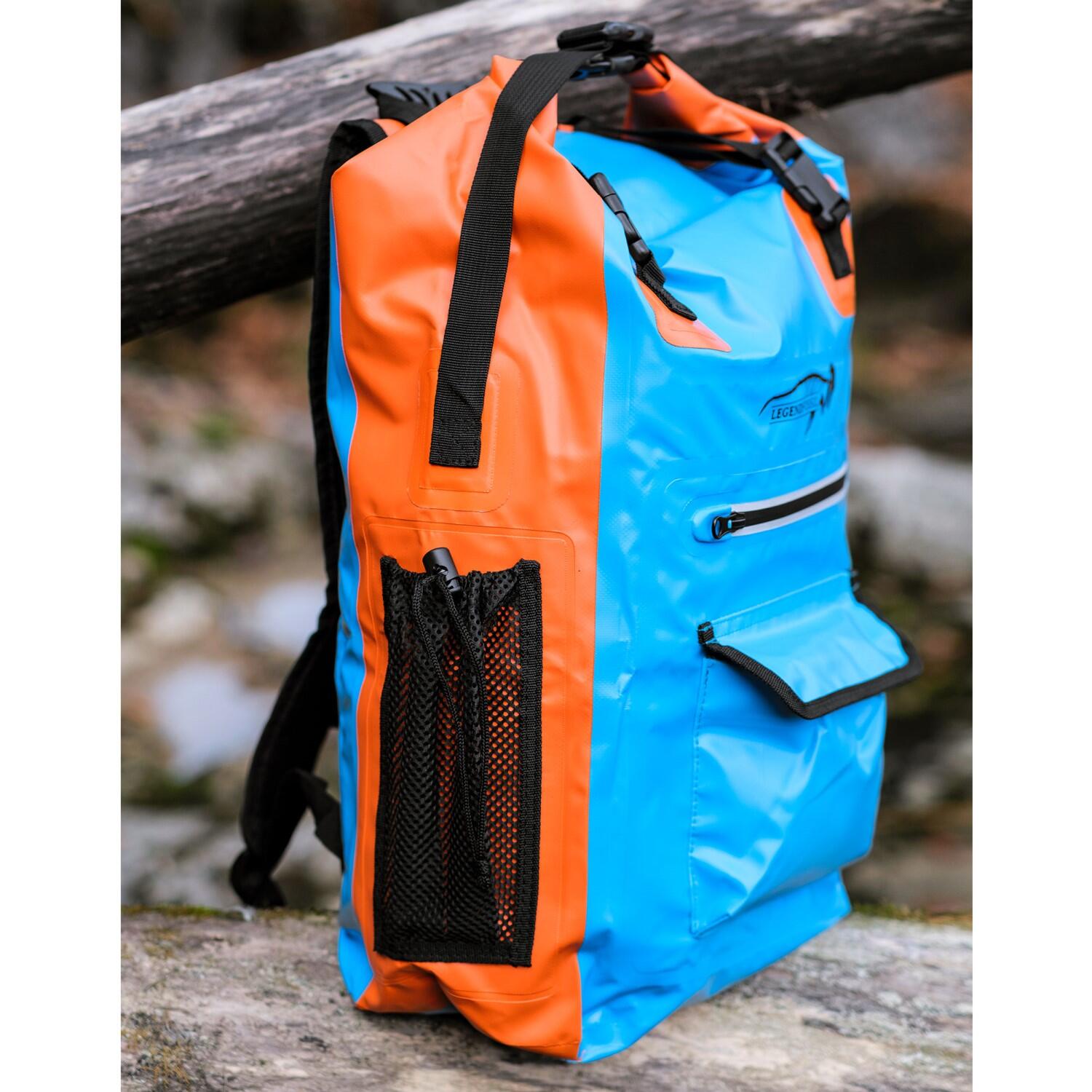 Sac à dos Traveller 30L PVC étanche bleu orange 3/7