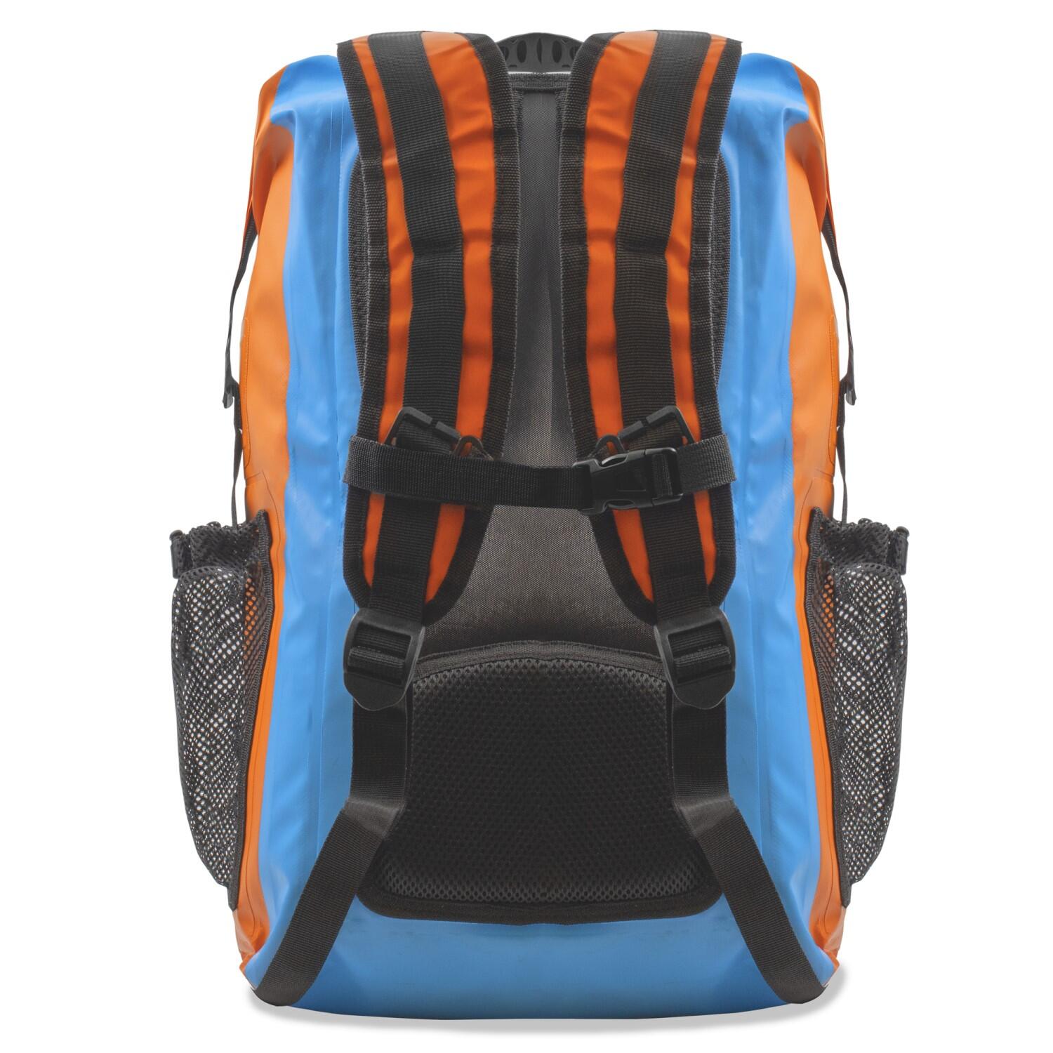 Sac à dos Traveller 30L PVC étanche bleu orange 2/7