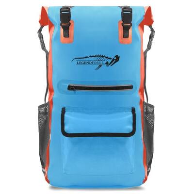 Legendfossil Zaino Traveller 30L Impermeabile PVC Blu Arancio