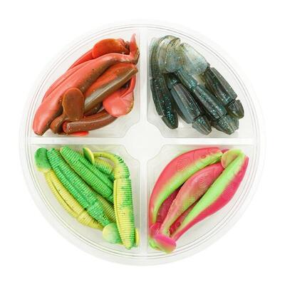 Softbait set snoek 400g 10-15cm in doos roofvis