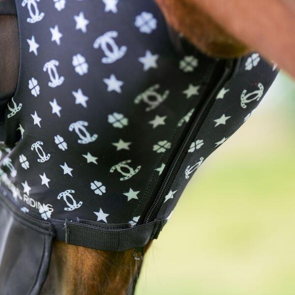 Imperial Riding Vliegenmasker met Neus IRHTrail ride - Black AOP (Full) 3/3